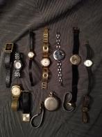 Mooi lot vintage opwinbare partij polsuurwerken verschillend, Handtassen en Accessoires, Overige merken, Staal, Met bandje, Verzenden