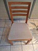 6 teaken stoelen, Huis en Inrichting, Stoelen, Ophalen, Zo goed als nieuw