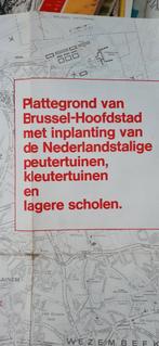 Plattegrond in Brussel, oude kaart, Ophalen of Verzenden, Zo goed als nieuw
