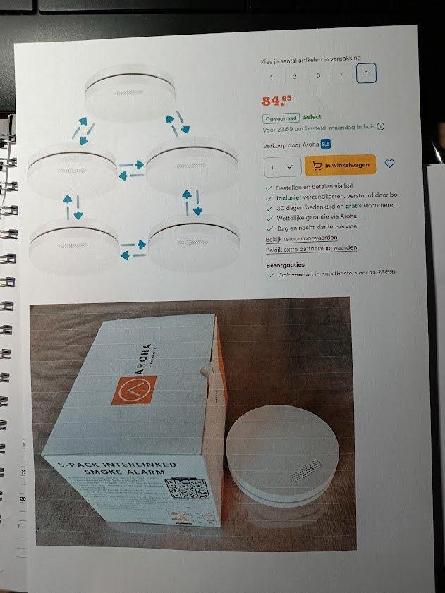 Détecteurs de fumée AROHA, Bricolage & Construction, Systèmes d'alarme, Neuf, Système complet, Fumée, Sans fil, Enlèvement