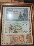 Ancien billet le 5000 espagnol 1000 français et 50 Belgique, Enlèvement, Belgique