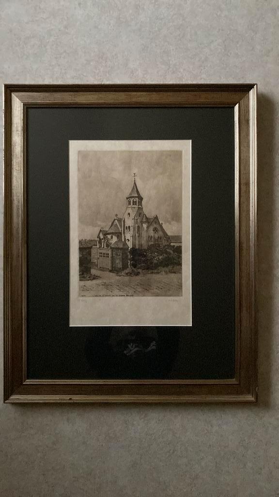 Louis  Titz (ets1930)v.a. 40 euro, Antiek en Kunst, Kunst | Etsen en Gravures, Ophalen