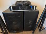 Pack SonoSound Club12 + Ampli Skytec 1500II + Pieds + Câbles, Audio, Tv en Foto, Versterkers en Ontvangers, Gebruikt, 120 watt of meer