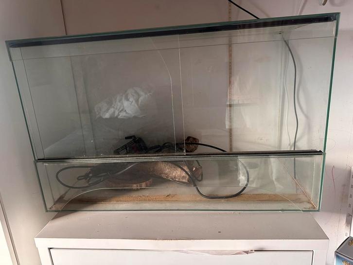 Terrarium voor Pogona — 80x40x50 cm, Dieren en Toebehoren, Reptielen en Amfibieën | Toebehoren, Zo goed als nieuw, Ophalen