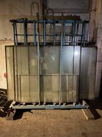 Glazen ezel + antieke glazen - complete set, Ophalen, Dubbelglas