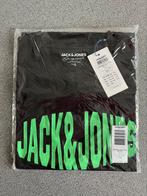 Zwarte T-shirt met groen opschrift Jack & Jones - maat L, Vêtements | Hommes, T-shirts, Noir, Enlèvement ou Envoi, Taille 52/54 (L)