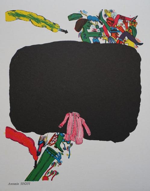 Litho Antonio Segui (uit "The situationist times 6") 1967, Antiek en Kunst, Kunst | Litho's en Zeefdrukken, Ophalen