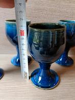 4 gobelets en céramique bleue, Keramiek, Ophalen of Verzenden