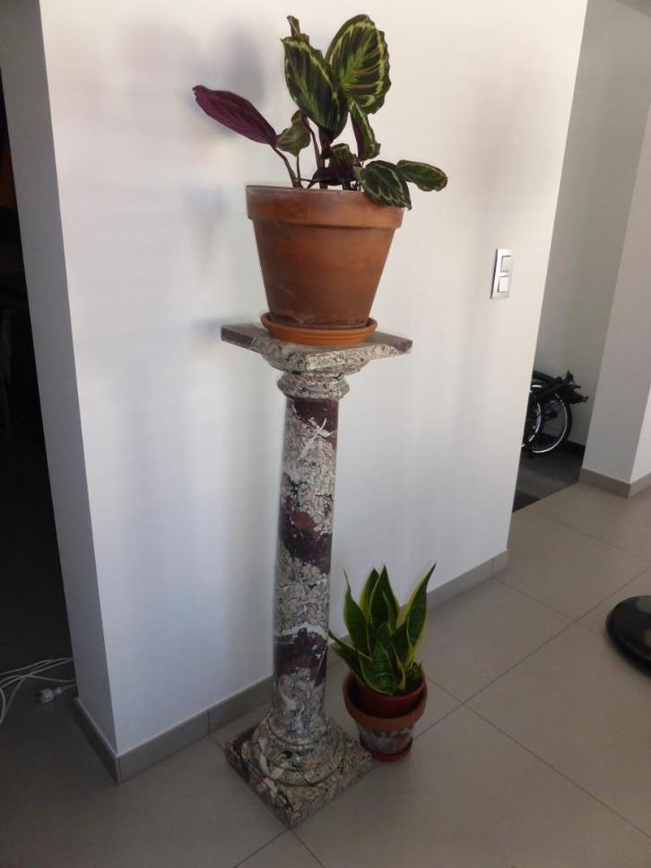 Marmeren piedestal, pilaar, Huis en Inrichting, Woonaccessoires | Zuilen en Pilaren, Gebruikt, Ophalen