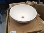 292. Waskom wasbak rond opbouw mat wit CrossTone Loeffi, Ophalen, Nieuw, Wit
