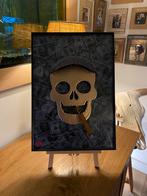 Golden Skull 3D, Antiquités & Art, Art | Peinture | Moderne, Enlèvement ou Envoi