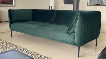 Zetel Velvet Smaragd 3-zit - 2,20x90 - hoogwaardig fluweel