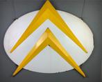Citroen DS emaille reclamebord met dubbele Chevrons, Verzamelen, Merken en Reclamevoorwerpen, Ophalen, Gebruikt, Reclamebord