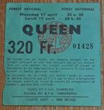 Queen concertticket Vorst Nationaal 1978 billet concert, Collections, Musique, Artistes & Célébrités, Autres types, Utilisé, Enlèvement ou Envoi
