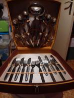 Set van 6 personen:18 zitplaatsen en1pollepel in een koffer, Ophalen of Verzenden, Zo goed als nieuw, Bestekset, Vaatwasserbestendig