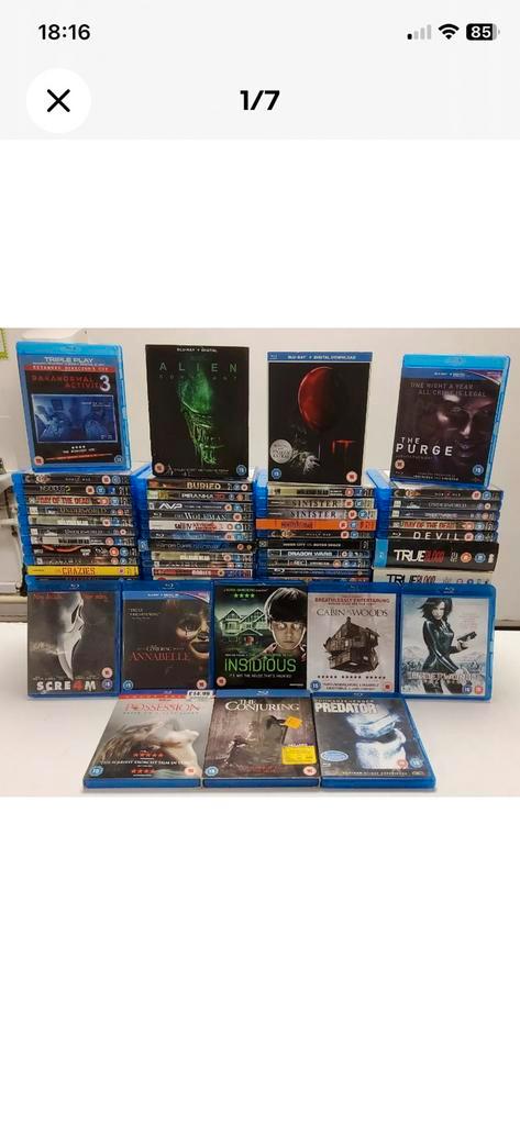 85 x Horror Bluray English only !!, Cd's en Dvd's, Blu-ray, Zo goed als nieuw, Verzenden