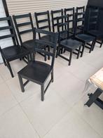 Zwarte eetkamerstoelen, Huis en Inrichting, Ophalen, Gebruikt