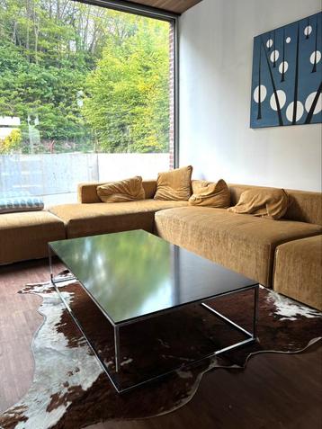 Natuzzi chrome / glazen design salontafel beschikbaar voor biedingen