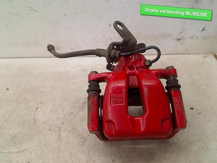 REMKLAUW RECHTS ACHTER rood Volkswagen Golf VI (5K1), Auto-onderdelen, Remmen en Aandrijving, Volkswagen, Gebruikt