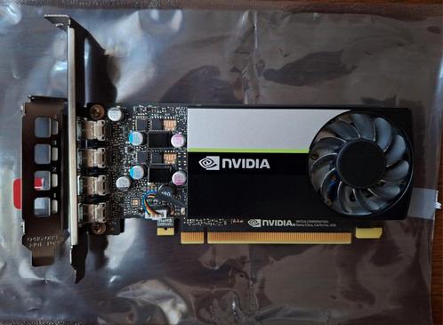 NVIDIA QUADRO T600 4GB GDDR6 - MINI DP (4x)- HP & LP BRACKET, Informatique & Logiciels, Cartes vidéo, Comme neuf, Nvidia, GDDR6