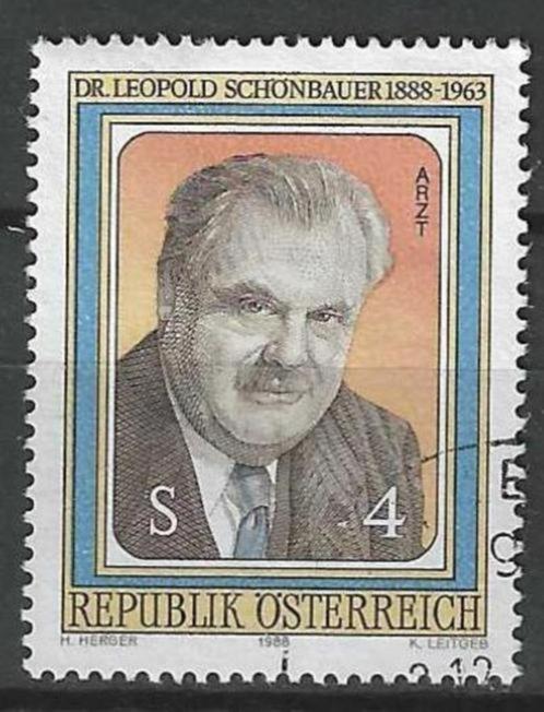 Oostenrijk 1988 - Yvert 1770 - Leopold Schonbauer (ST), Timbres & Monnaies, Timbres | Europe | Autriche, Affranchi, Envoi