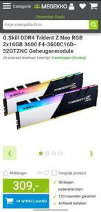 G.Skill 32 GB DDR4-3600 CL16, 32 GB, Enlèvement ou Envoi, DDR4, Comme neuf