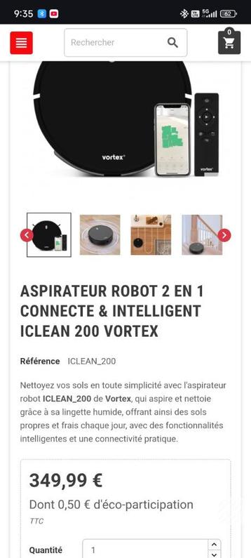 NIEUW! VERBONDEN en SLIMME ROBOTSTOFZUIGER ICLEAN 200 VORTE beschikbaar voor biedingen