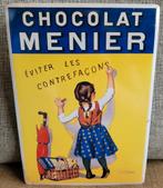 Reclameplaat: Chocolat Menier, Reclamebord, Gebruikt, Ophalen of Verzenden