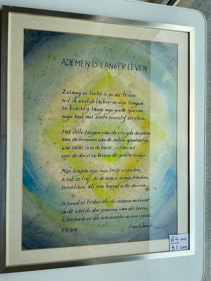 mooi gedicht van Paul Snoek in kader van 64 op 51 cm, Boeken, Gedichten en Poëzie, Ophalen of Verzenden