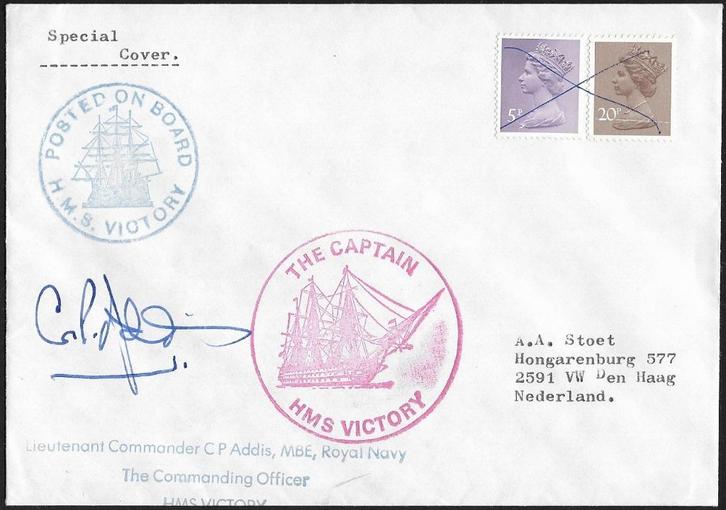 1976 - UK - H.M.S. Victory - Elizabeth II [SG 866+X915], Postzegels en Munten, Postzegels | Europa | UK, Gestempeld, Verzenden