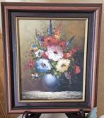 Schilderij 'Bloemen in een vaas' met lijst, Enlèvement