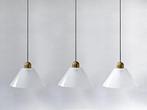 hanglampen set van 3 Glashütte Limburg, Glas, Ophalen of Verzenden, Minder dan 50 cm, Gebruikt
