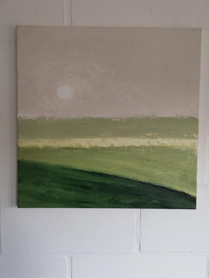 Ochtendnevel - Acryl op doek, Antiquités & Art, Art | Peinture | Moderne, Enlèvement