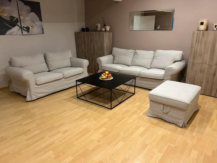 Salon Ektorp 600€, Maison & Meubles, Ameublement | Revêtements de sol, Comme neuf, Beige, Enlèvement