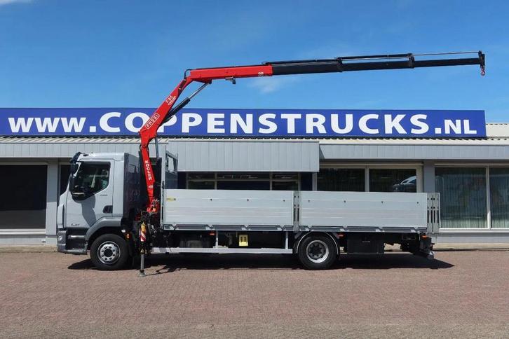 DAF LF 260 Openwagen+ Kraan Fassi F85 B023+ Radio controle, Auto's, Vrachtwagens, Bedrijf, ABS, Airconditioning, Cruise Control