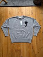 AMI Paris grijze trui Ami de Coeur zwart hart nieuw met tags, Maat 48/50 (M), Ami Paris, Zwart, Nieuw