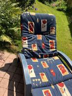 Ligzetel tuin met kussen, Tuin en Terras, Ophalen, Gebruikt, Kunststof, Verstelbaar