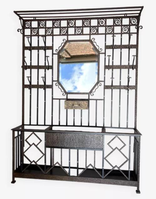 Grand Vestiaire Art-deco koloniale stijl uit 1933 massief st, Antiek en Kunst, Antiek | Meubels | Kasten, Ophalen of Verzenden
