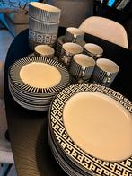 Servies zwart wit print, Ophalen, Zo goed als nieuw, Overige stijlen, Compleet servies