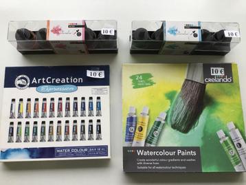 4 nieuwe setjes met water verf beschikbaar voor biedingen