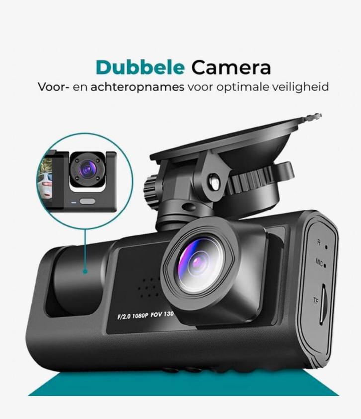 Dual Dashcam, Autos : Divers, Dashcams, Comme neuf, Enlèvement ou Envoi