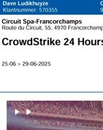 2 tickets Crowdstrike 24 hours of Spa, Tickets en Kaartjes