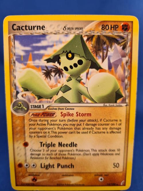 Cacturne δ 15/100 - Crystal Guardians, Hobby en Vrije tijd, Verzamelkaartspellen | Pokémon, Zo goed als nieuw, Verzenden