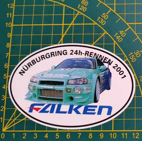 Sticker Nissan Skyline GT-R R34 Falken 24u Nürburgring 2001, Verzamelen, Stickers, Ophalen of Verzenden