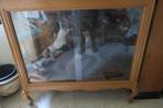 Vitrine kast in massieve eik., Ophalen of Verzenden, Zo goed als nieuw, Eikenhout