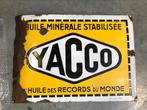 Yacco - plaque émaillée publicitaire, Collections, Marques & Objets publicitaires, Utilisé, Enlèvement ou Envoi, Panneau publicitaire