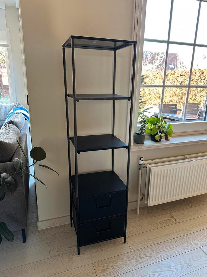 Metalen rekje met 2 schuiven, Huis en Inrichting, Kasten | Stellingkasten, Gebruikt, Ophalen