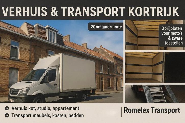 Verhuis & transport Kortrijk – bestelwagen 20m³, Diensten en Vakmensen, Verhuizers en Opslag, Inpakservice