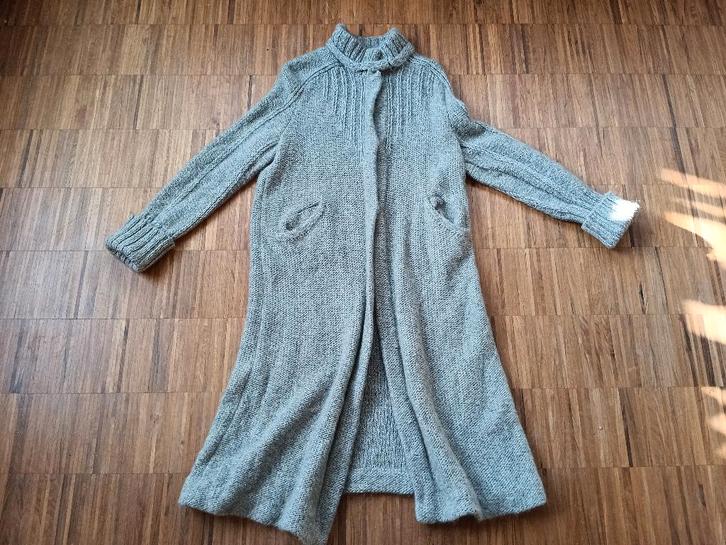 Wollen lange cardigan/vest van Christian Dior, Kleding | Dames, Truien en Vesten, Zo goed als nieuw, Maat 38/40 (M), Grijs, Ophalen of Verzenden