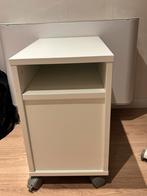 Wit nachtkasje Ikea op wieltjes, Ophalen, Gebruikt, Minder dan 45 cm, Minder dan 55 cm